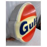 CLOSEUP VIEW GULF CAN SIGN