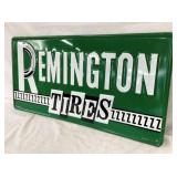 1974 EMB. TIN REMINGTON TIRES SIGN
