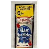 VERTICAL PABST BLUE RIBBON SIGN