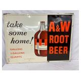 EMB. A&W ROOT BEER SIGN