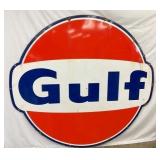 6FT. 1965 PORC. GULF DOG EAR SIGN