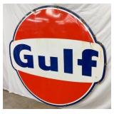 6FT. 1965 PORC. GULF DOG EAR SIGN