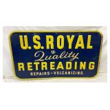 EMB. US ROYAL RETREADING TIN SIGN
