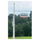PORC. 1956 MOBIL OIL SIGN W/ POLE