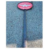 FLYING A PORC. SIGN W/ 18FT. FLUTED POLE