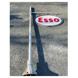 PORC. ESSO SIGN W/ 20FT. FLUTED POLE