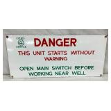 PORC. CITIES SERVICE DANGER SIGN