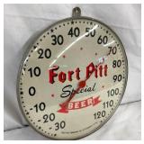 12IN FORT PITT BEER THERMOMETER