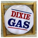 NICE 6FT. PLASTIC EMB. DIXIE GAS SIGN