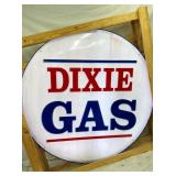 CLOSEUP 6FT. DIXIE GAS SIGN