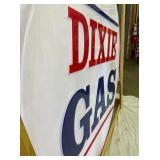 NICE 6FT. PLASTIC EMB. DIXIE GAS SIGN