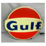EMB. 28IN GULF CAN LIGHTUP SIGN