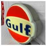 EMB. 28IN GULF CAN LIGHTUP SIGN