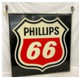 EMB. PLASTIC PHILLIPS 66 SIGN W/ BRACKET