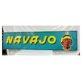NAVAJO TIN SIGN W/ NATIVE AMERICANA