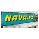 NAVAJO TIN SIGN W/ NATIVE AMERICANA