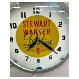 CLOSEUP VIEW STEWART WARNER CLOCK