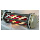 NICE STAINED GLASS BARBER POLE