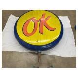 CLOSEUP VIEW OK DEALER SIGN