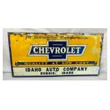 EARLY EMB. SST CHEVROLET DEALER SIGN