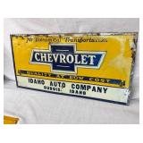 EARLY EMB. SST CHEVROLET DEALER SIGN
