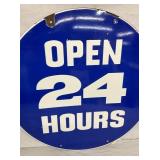 CLOSEUP VIEW OPEN 24 HOURS