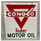 DSP CONOCO MOTOR OIL SIGN 27X30