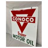 DSP CONOCO MOTOR OIL SIGN 27X30