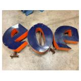 EARLY PORC. CAN LETTERS E-O-E