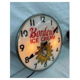 15IN BORDENS ICE CREAM CLOCK W/ ELSIE