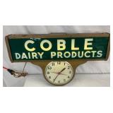 CLOSEUP VIEW COBLE CLOCK