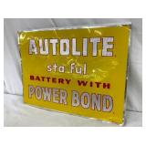 CLOSEUP VIEW AUTOLITE POWER BOND SIGN