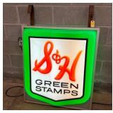 LIGHTUP S&H GREEN STAMPS SIGN