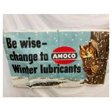 OLD STOCK AMOCO BANNER W/ OWL 62X36