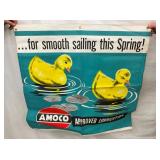 OLD STOCK AMOCO BANNER 2 CHIC. 37X36