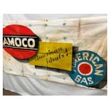 OLD STOCK AMOCO AMERICAN BANNER 71X36
