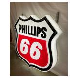 EMB. PHILLIPS 66 PLASTIC SHIELD SIGN