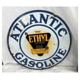 30IN RARE ETHYL ATLANTIC GASOLINE SIGN