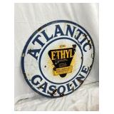 CLOSEUP VIEW ATLANTIC ETHYL SIGN