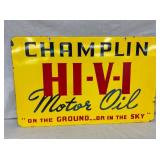 DSP CHAMPLIN HI-V-I OIL SIGN 32X20