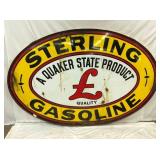 SIDE 2 PORC. STERLING GASOLINE SIGN