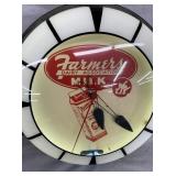 16IN FARMERS DAIRY MILK CLOCK W/ CARTON