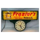 EARLY FRAZIERS MILK CLOCK 25X16
