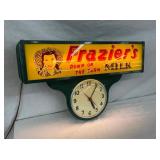 EARLY FRAZIERS MILK CLOCK 25X16