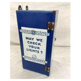 BLUE PORC. MAZDA LAMPS CABINET 7X16