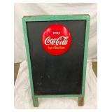 SIDE 2 COKE SIDEWALK SIGN