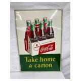 1957 TAKE HOME A CARTON COKE 20X28