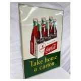 1957 TAKE HOME A CARTON COKE 20X28