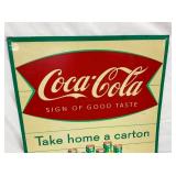 CLOSEUP COKE VERTICAL FISHTAIL SIGN