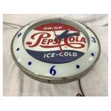 RARE STYLE 14IN DRINK PEPSI COLA CLOCK